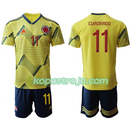 Billiga Fotbollströjor Colombia CUADRADO 11 Barn Hemma tröja Copa América 2019 Kortärmad